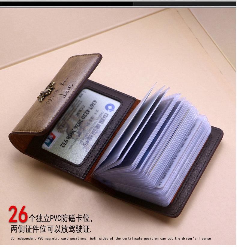 pusuze女式小巧大容量超薄男卡片包 pusuze卡包