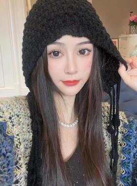 针织包头帽休闲女秋保暖