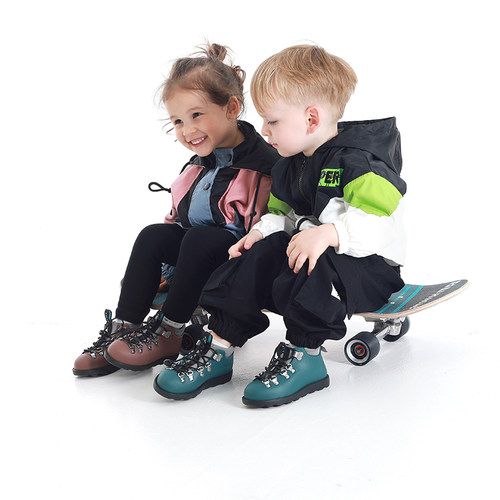 正品Native童鞋时尚加绒保暖防水马丁靴男童女童圆头高帮鞋棉靴子 - 图2