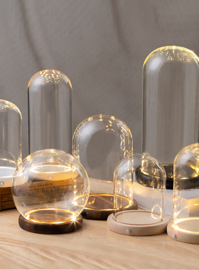 晶艺阁摆件防尘罩玻璃罩展示盒