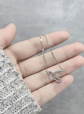 白敬亭周边粉丝白鸽精致银色项链