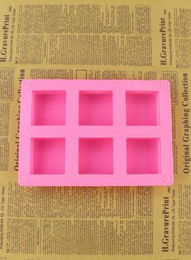 6连正方形硅胶模具手工diy琥珀昆虫标本制作材料工具干花滴胶模具