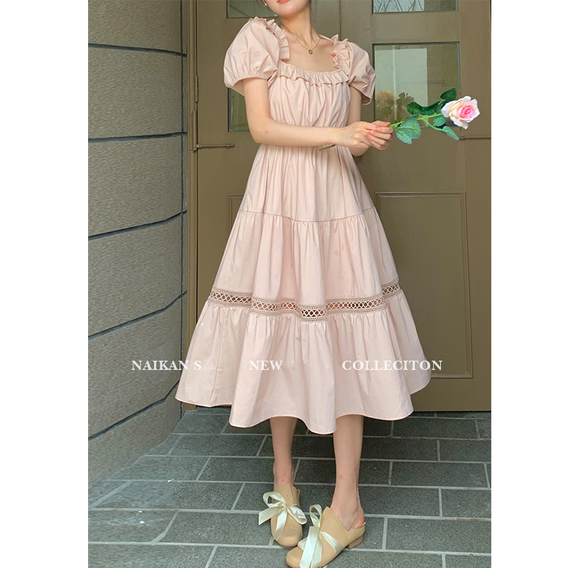 【品牌升级】奈看【桃乐丝彼园】法式温柔粉色氛围感连衣裙甜美,淘宝优惠券,粉丝福利购,淘宝优惠卷