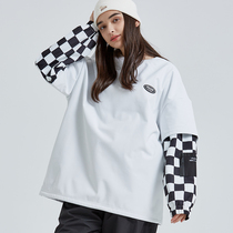 New men and women Lovers Ski Suit Outdoor Veneers Double Board Windproof waterproof and warm ski sweatshirt splicing blouses