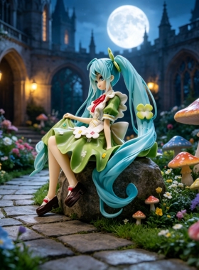 四叶草花仙子初音未来手办初音美少女模型摆件机箱装饰潮玩手办