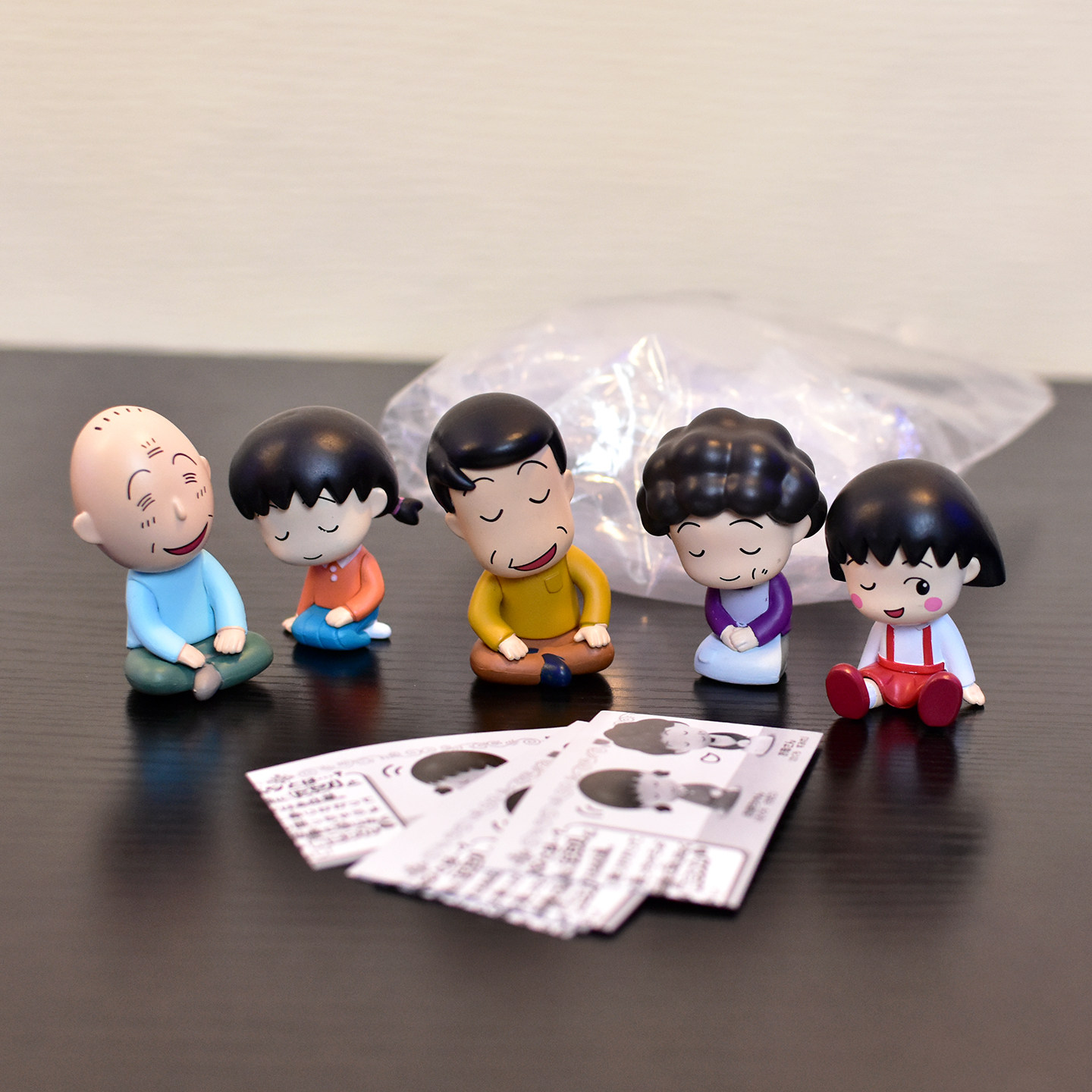 睡眠肩靠肩樱桃小丸子一家桌面居家摆件玩偶装饰手办模型散货盒蛋,淘宝优惠券,粉丝福利购,淘宝优惠卷