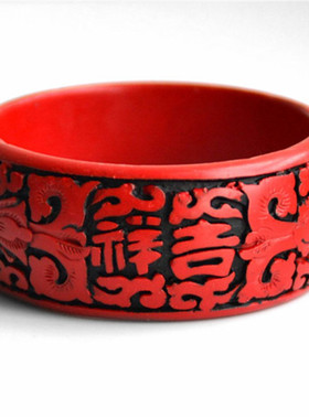 红色朱砂新娘饰品手环