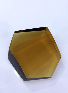 无烤色焦糖色天然黄水晶随形吊坠