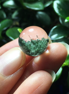 天然红绿四季彩幽灵吊坠单珠手链