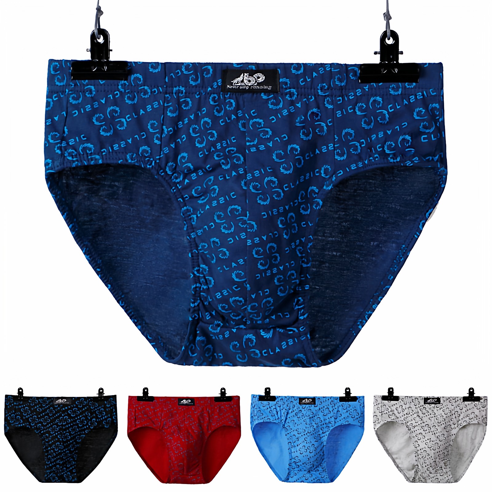 纯棉三角男士内裤100%全棉三角裤透气短裤头棉质面料青年中腰5条,淘宝优惠券,粉丝福利购,淘宝优惠卷