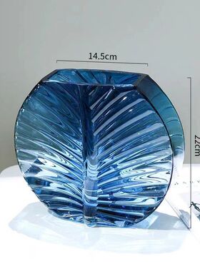 北欧ins风摆件透明玻璃花瓶批发高级感富贵竹玻璃器皿插花摆件