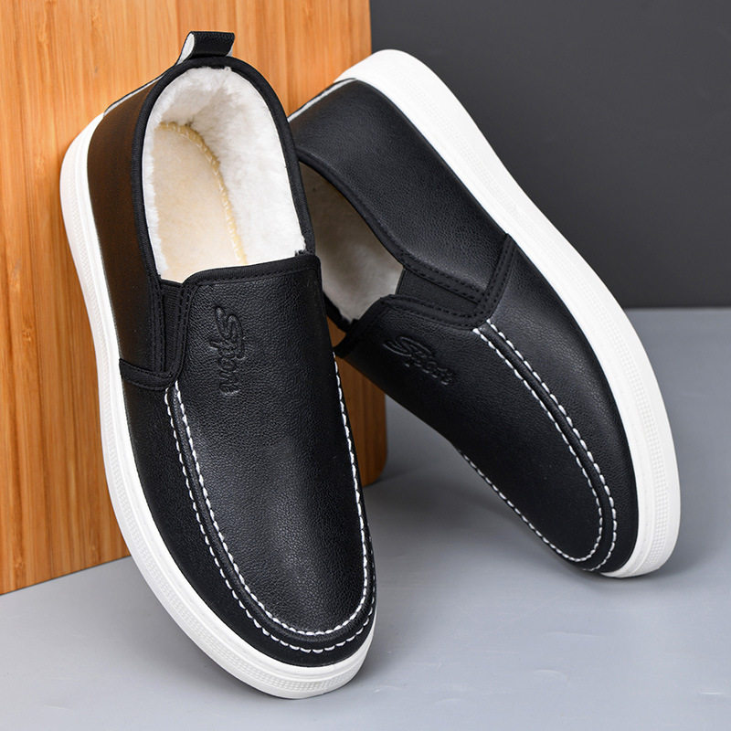 2025冬季棉鞋男加绒加厚保暖一脚蹬休闲鞋软底防滑医院护士工作鞋,淘宝优惠券,粉丝福利购,淘宝优惠卷