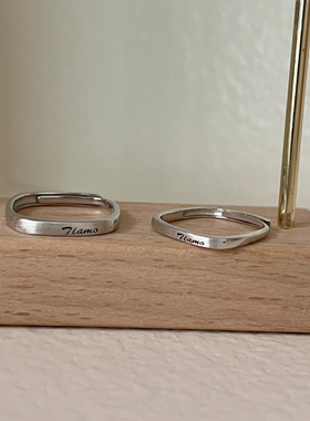 s925银情侣意大利语我爱你对戒