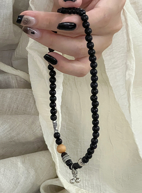 天然黑檀木原创好运锦鲤手串