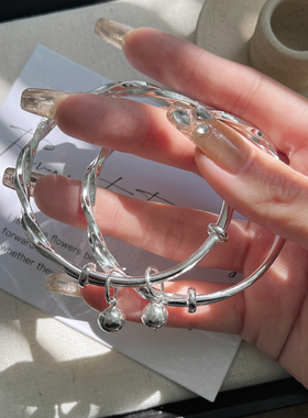 999足银不褪色莫比乌斯环手镯女