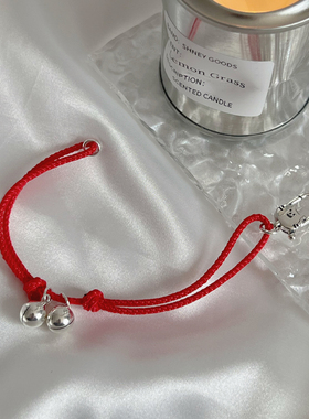 s925纯银原创设计铃铛编织手链