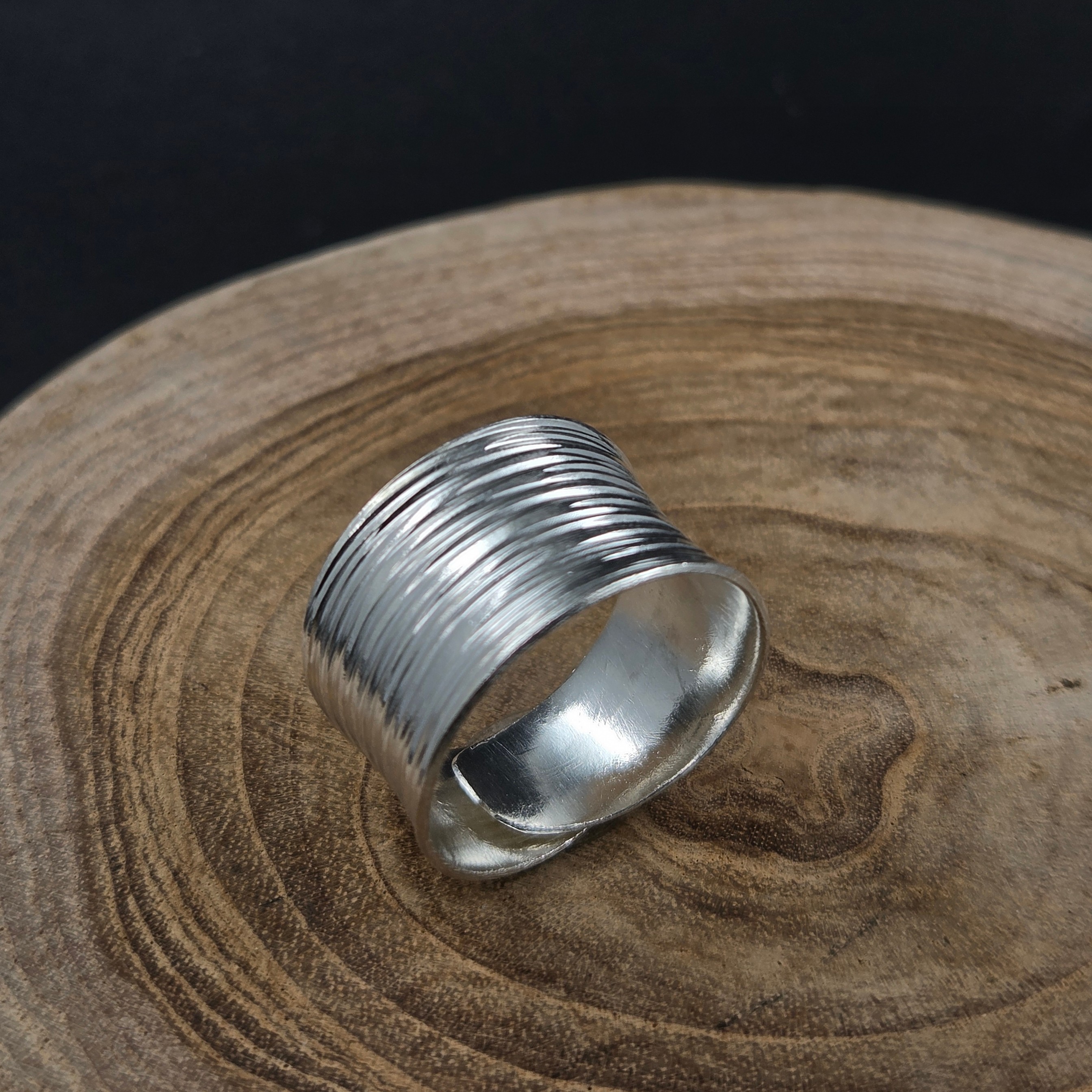 Made in Thailand, Yu Ming, Chiang Mai handmade silver ring, pure silver opening, adjustable