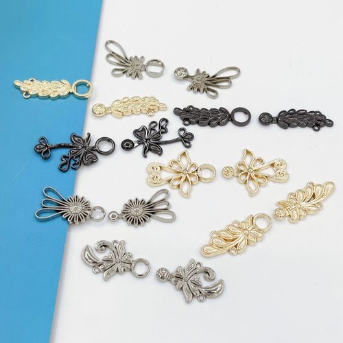 金属盘扣中国风汉服子母扣纽扣旗袍唐装复古对扣搭扣古风扣子装饰 - 图0