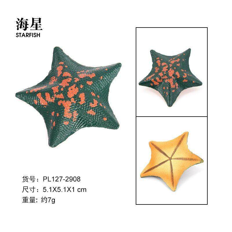 儿童启蒙认知玩具仿真海洋生物深海动物模型五角海星沙滩海星摆件,淘宝优惠券,粉丝福利购,淘宝优惠卷