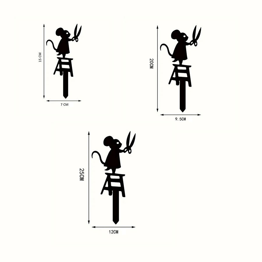 创意剪刀手花插铁艺老鼠剪影花园桩庭院摆件雕塑阳台花盆插件,淘宝优惠券,粉丝福利购,淘宝优惠卷