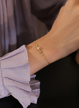 小众时尚女银饰淡水珍珠海洋手链