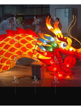 长廊龙头花灯传统龙灯笼吊饰端午节龙头挂件舞龙道具定制龙头元宵