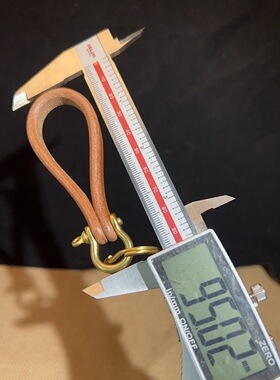辉度日本栃木鞍革纯手工制作黄铜马蹄扣牛皮钥匙扣一生之环同料