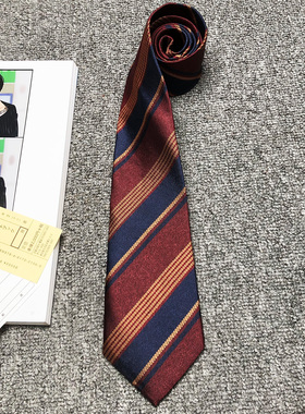 dk日系拼接色条纹领带男女情侣款