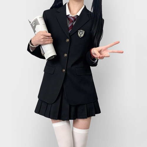 木村叔JK日系原创西装外套女生春秋季学院风校供感女学生制服套装 - 图0
