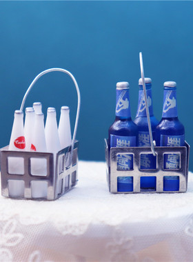 12ob11微缩金属蔬菜蓝酒水娃娃屋