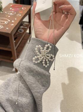 韩国进口东大门镂空珍珠项链