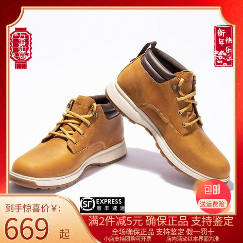 Timberland添柏岚男鞋新款透气耐磨复古休闲马丁靴中帮黄靴A5SAM - 图2