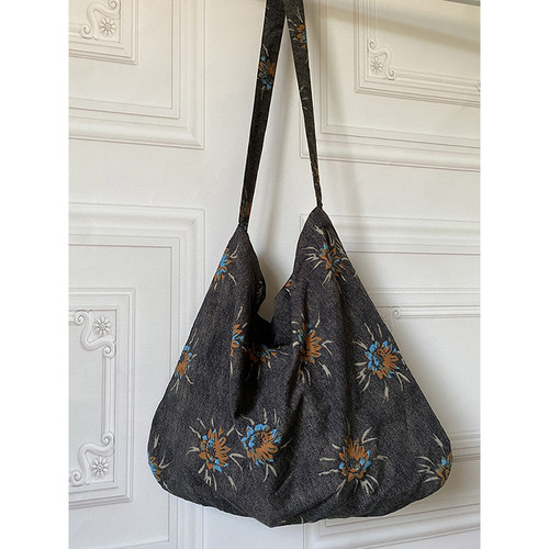 外贸精品夏日碎花布袋大容量休闲托特包春夏emis包包帆布包手提包 - 图2