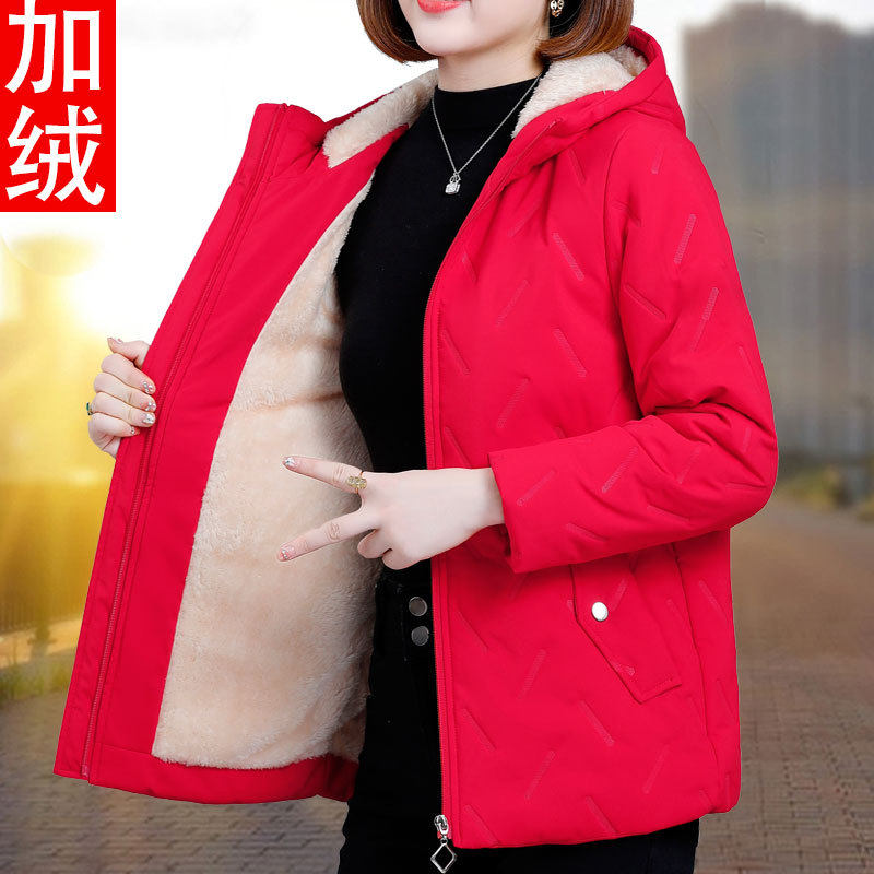 加绒短外套女冬季爆款小棉袄2025年新款春秋加厚秋冬连帽棉衣棉服,淘宝优惠券,粉丝福利购,淘宝优惠卷