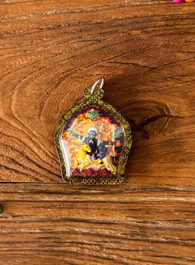 项链吉祥天母立体唐卡擦擦佛手绘