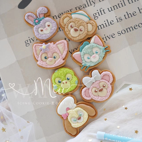 新款达菲熊卡通糖霜饼干模具 雪莉玫星黛露玲娜贝儿 曲奇烘焙工具 - 图0