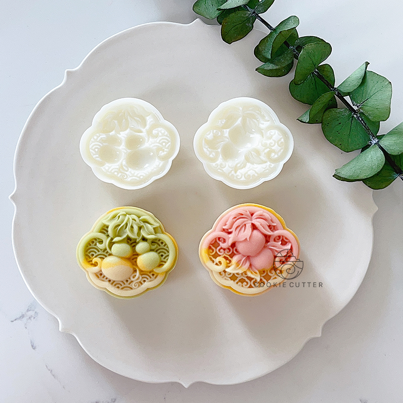 50g75g柿柿如意中秋月饼模具新品葫芦广式流心绿豆糕点冰皮烘焙模 - 图2