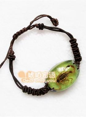 手工编绳复古手饰简约人工琥珀