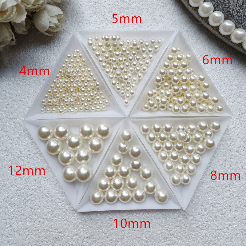 ABS仿珍珠散珠无孔混装diy材料圆珠子米白色手工制作饰品配件D58,淘宝优惠券,粉丝福利购,淘宝优惠卷