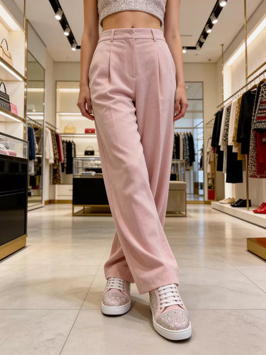 欧洲站真皮潮流低帮AB幻彩水钻休闲板鞋情侣休闲鞋系带浅口低帮女 - 图3