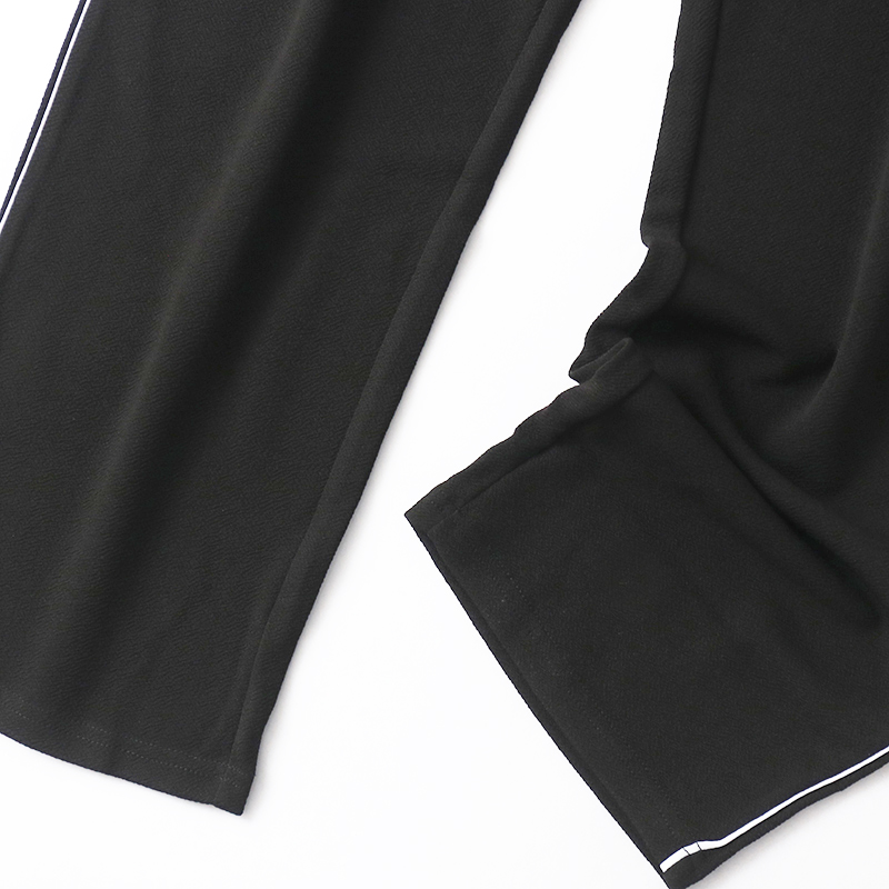 外贸欧美单女士休闲长裤春秋新款松紧腰宽松大码百搭直筒运动裤