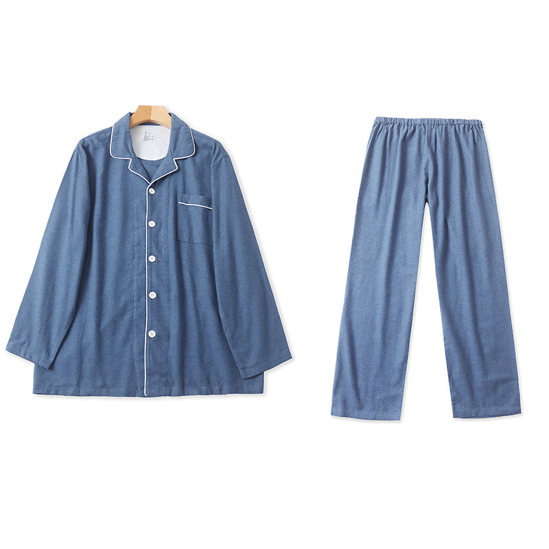 KK8147时尚男士家居服套装新款翻领拼色长袖睡衣松紧腰直筒睡裤,淘宝优惠券,粉丝福利购,淘宝优惠卷