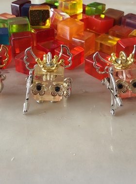 手工蒸汽朋克机器人项链钥匙扣挂件手作diy材料包网红摆摊小商品