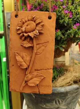 红陶向日葵太阳花挂件花园装饰新品