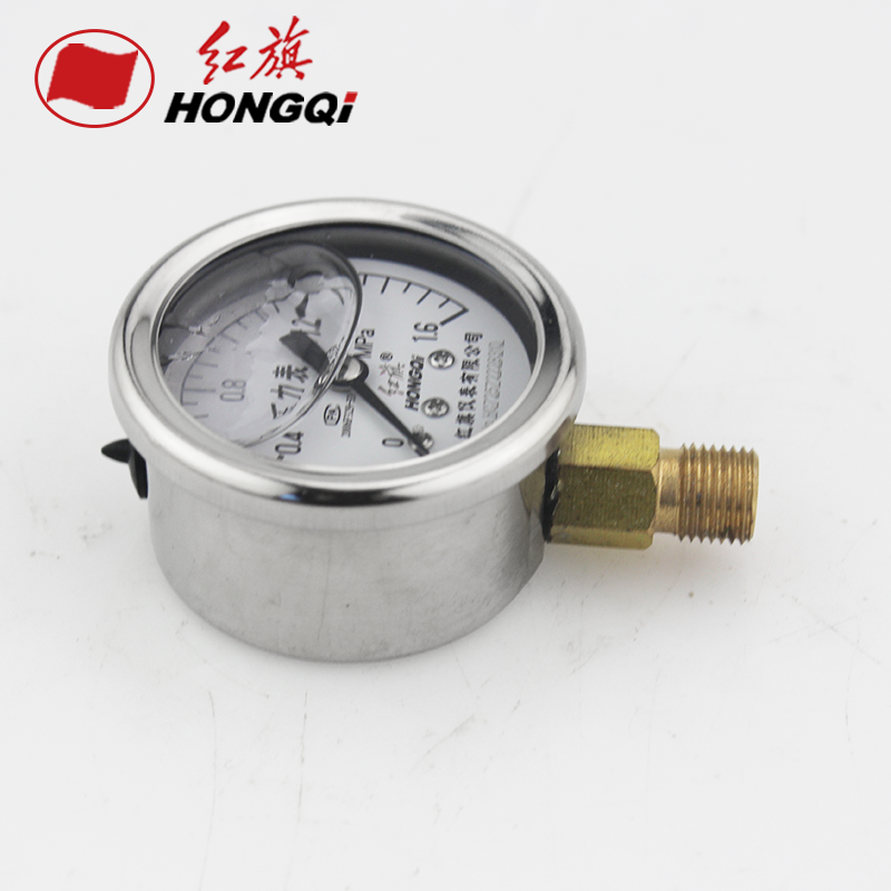 红旗仪表 耐震防震抗震压力表YTN-40 0-1MPa充油压力表 真空表 - 图2