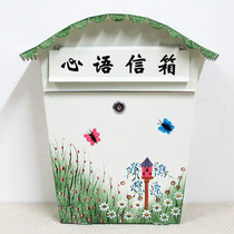 Fields Garden Style Iron Belt Lock Opinions Box Mental Letterbox Outdoor Mailbox Creative Hanging Wall Letter Newspaper Box Pitching box