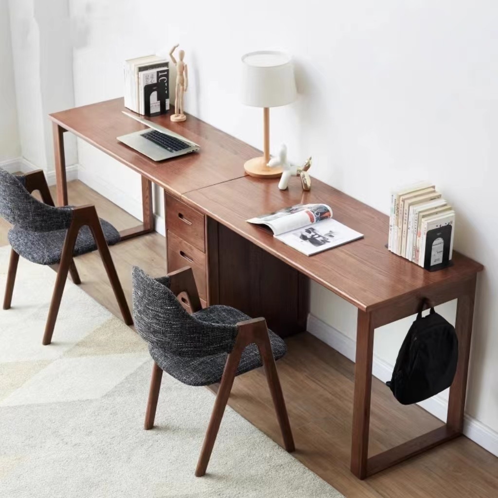 全实木红橡木书桌带抽屉大容量现代简约学习桌写字电脑桌柜子组合,淘宝优惠券,粉丝福利购,淘宝优惠卷