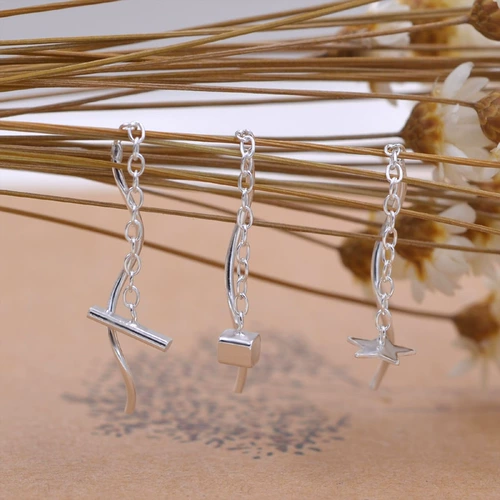 Подвеска, милые гибкие серьги, серебро 925 пробы