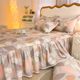 New pure cotton furry bed skirt, bed cover, three-piece set, cotton thickened skirt, non-slip lace bed sheet single piece