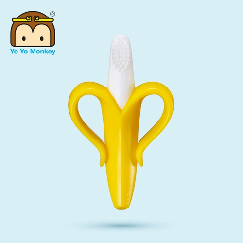 Гонконг Youyouma Banana Banana укусить зубную щетку массаж. Чистка волос помогает зубам расти, чтобы предотвратить зубы лягушки